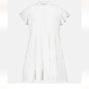 Marant Etoile, Size 42, White, Lanikaye Cotton Minidress